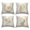 Stupell Industries Vintage Nautilus Seashells Soft Brown Natural Pattern 4 Pillows, Each 18" x 18"